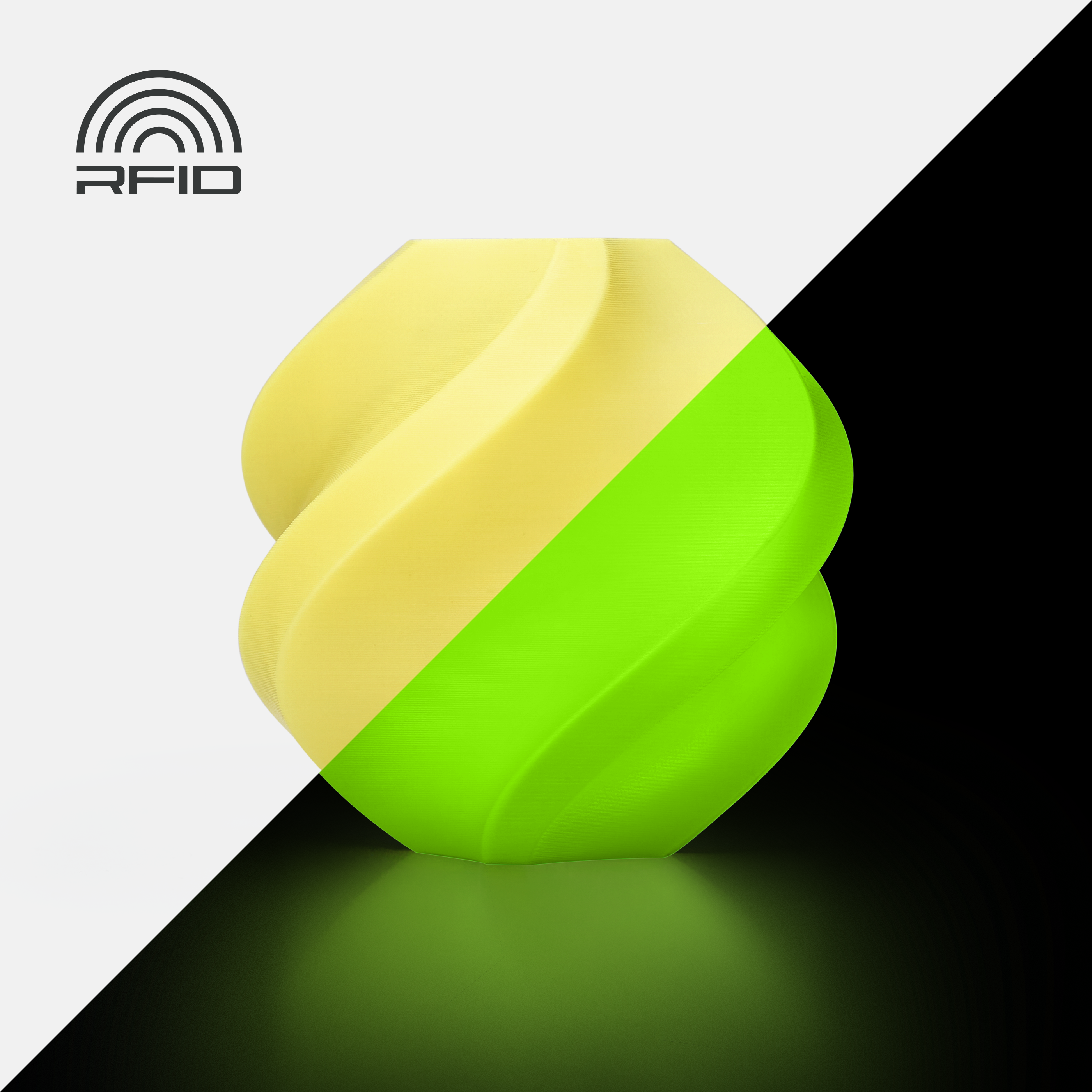 Filamento PLA – Brilho No Escuro (Glow) Brilho No Escuro (Glow) Amarelo (Yellow) com Carretel 1Kg - Bambu Lab