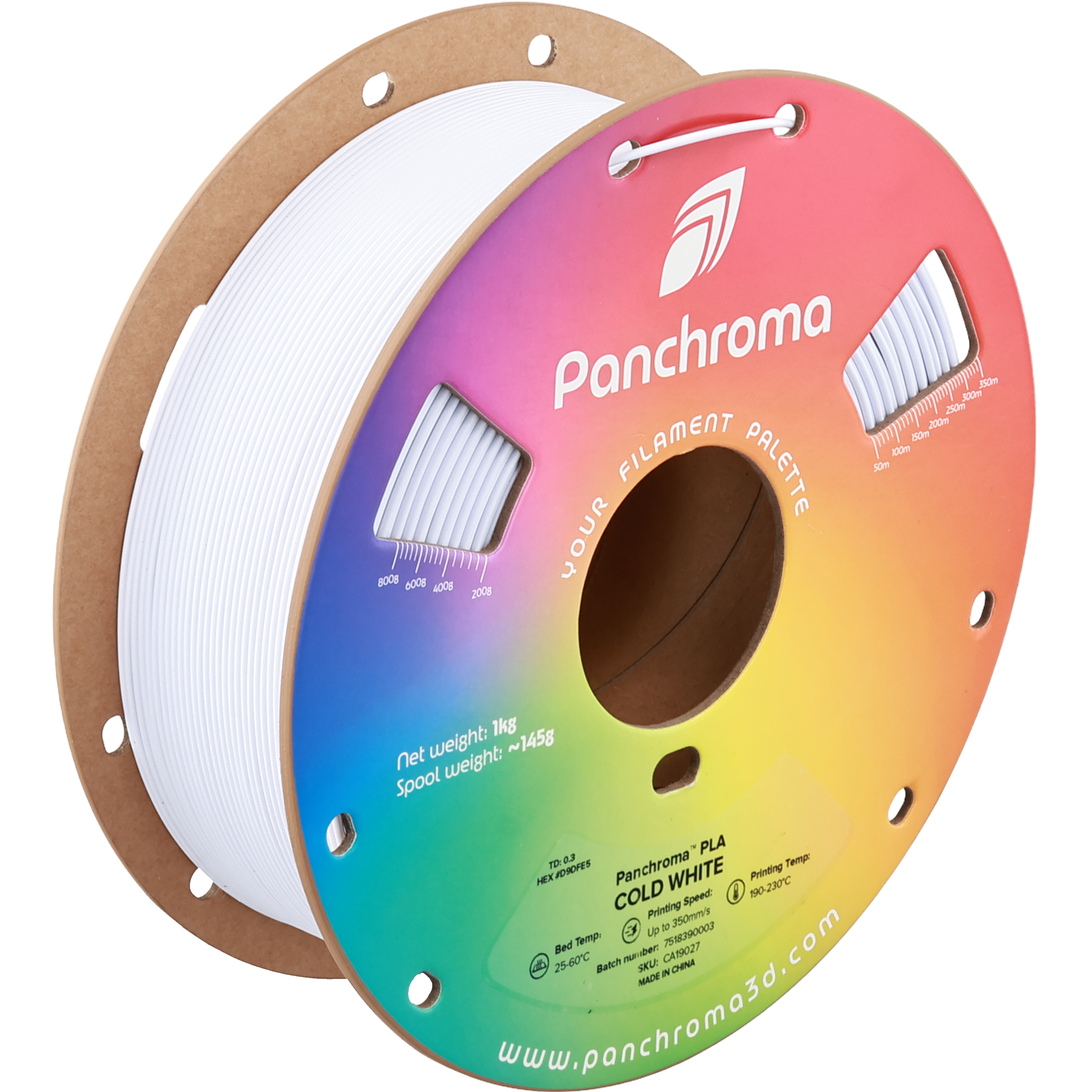Filamento PLA – Panchroma Branco Frio (Cold White) - Polymaker