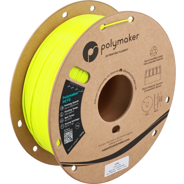 Refil Filamento PETG – Verde-Limão - Polymaker