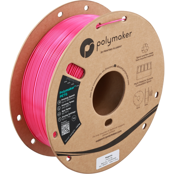Refil Filamento PETG – Magenta - Polymaker