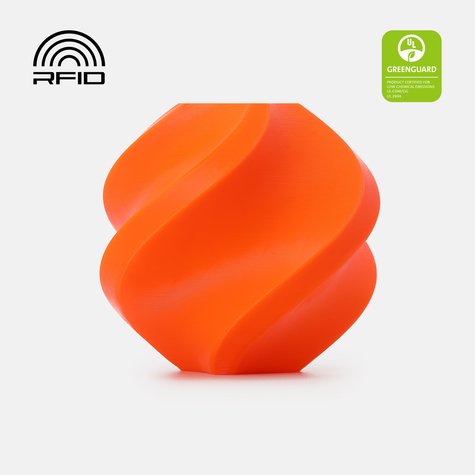 Filamento PETG Basic – Laranja (Orange) com Carretel 1Kg - Bambu Lab