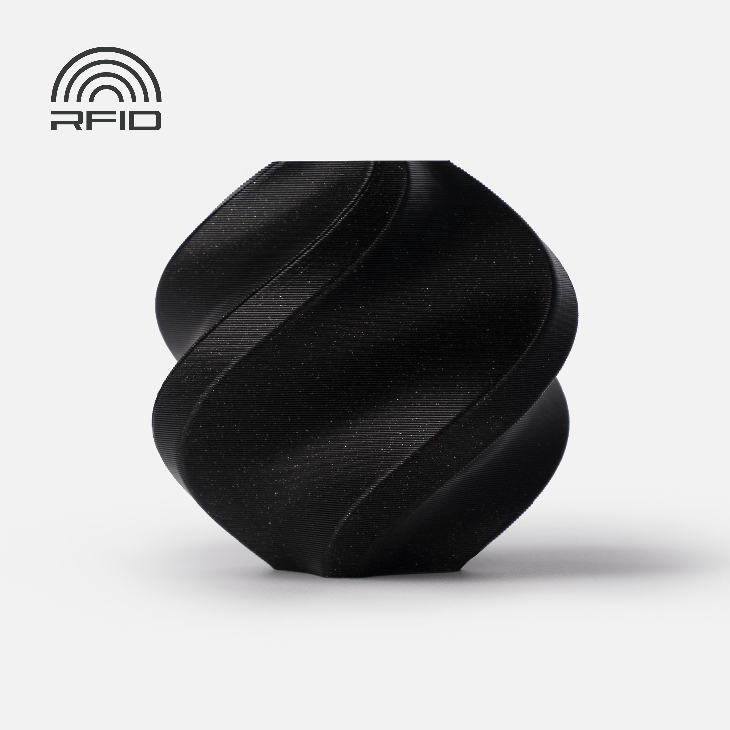 Filamento PLA – Cintilante (Sparkle) Onyx Preto (Black) Cintilante (Sparkle) com Carretel 1Kg - Bambu Lab