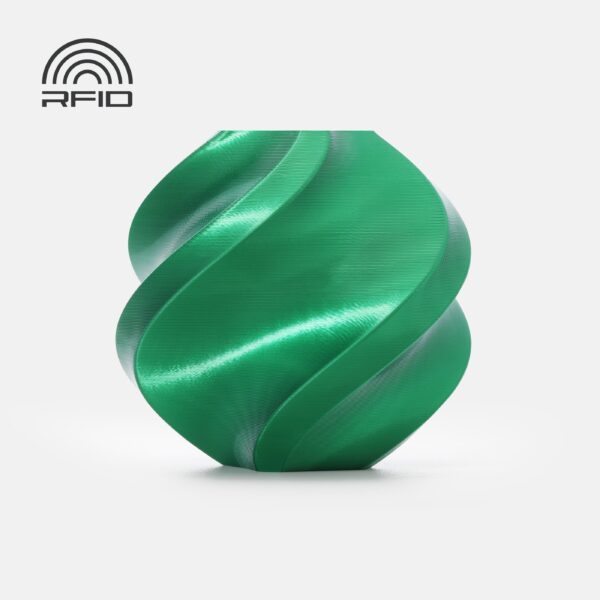 Filamento PLA Silk+ – Candy Verde (Green) com Carretel 1Kg - Bambu Lab
