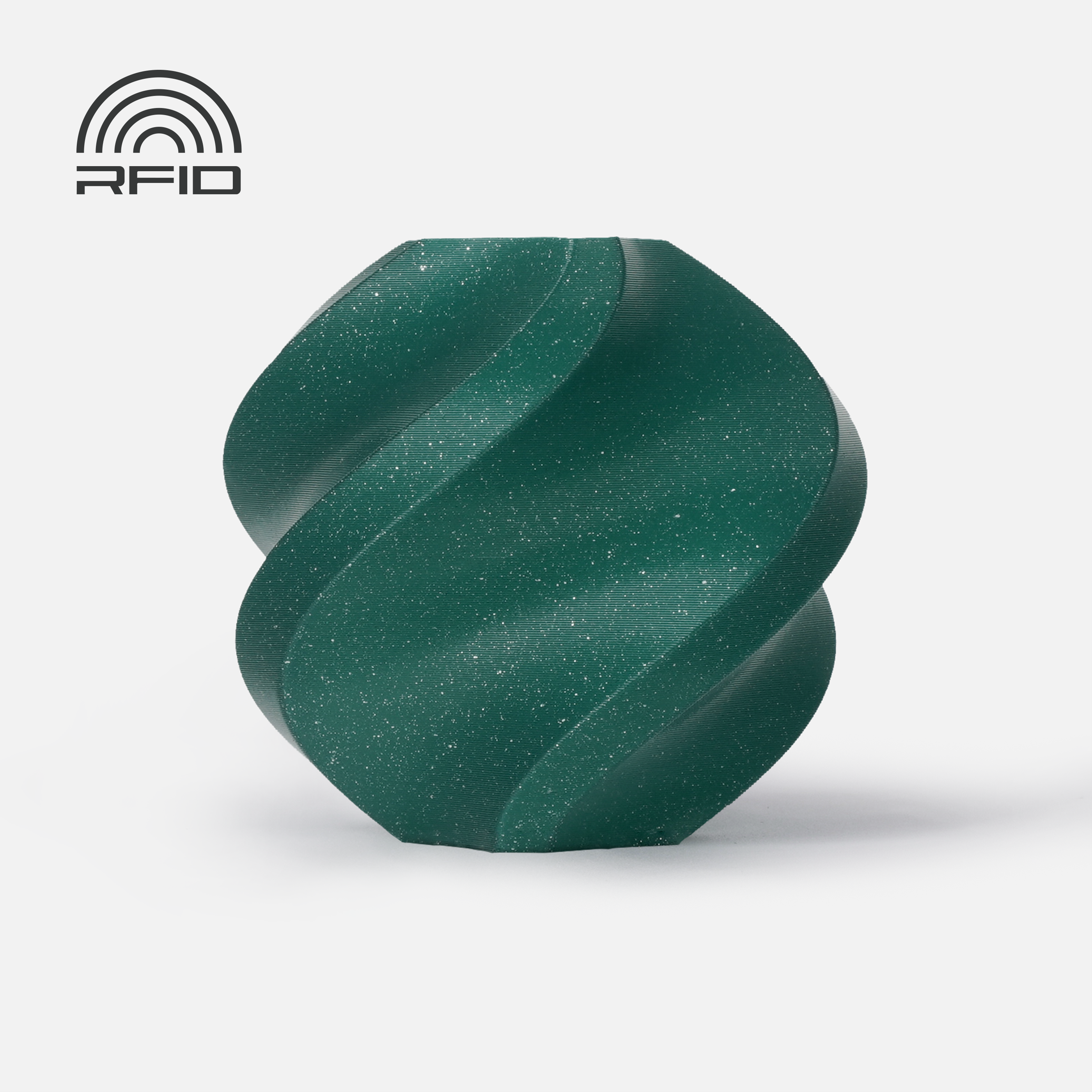 Filamento PLA – Cintilante (Sparkle) Alpine Verde (Green) Cintilante (Sparkle) com Carretel 1Kg - Bambu Lab
