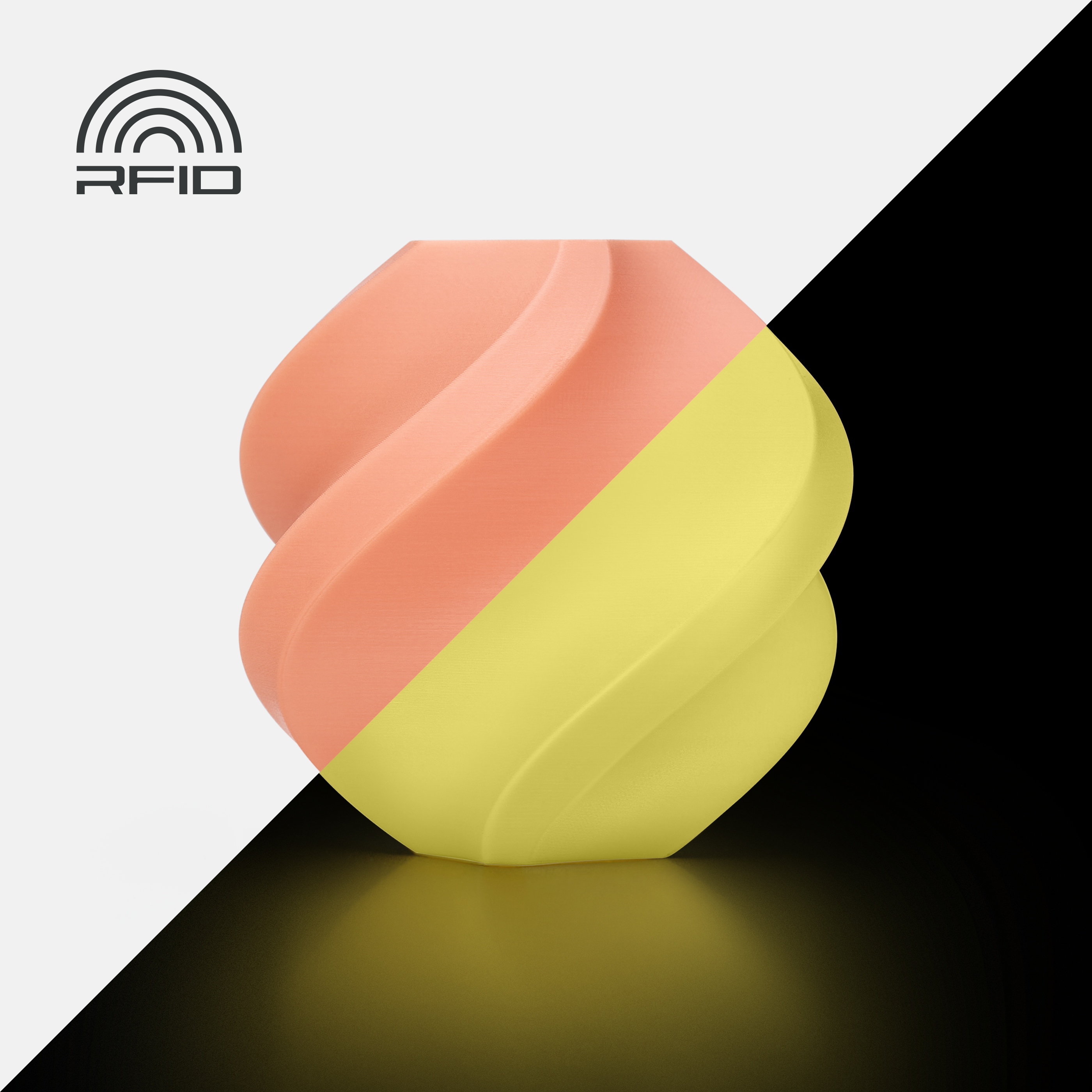 Filamento PLA – Brilho No Escuro (Glow) Brilho No Escuro (Glow) Laranja (Orange) com Carretel 1Kg - Bambu Lab