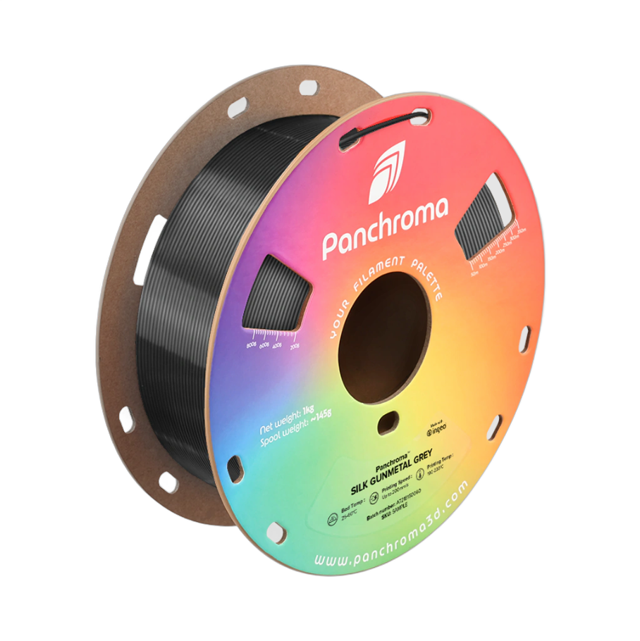 Filamento PLA – Panchroma Seda Cinza Metlico de Arma 1,75Mm 1,00Kg - Polymaker