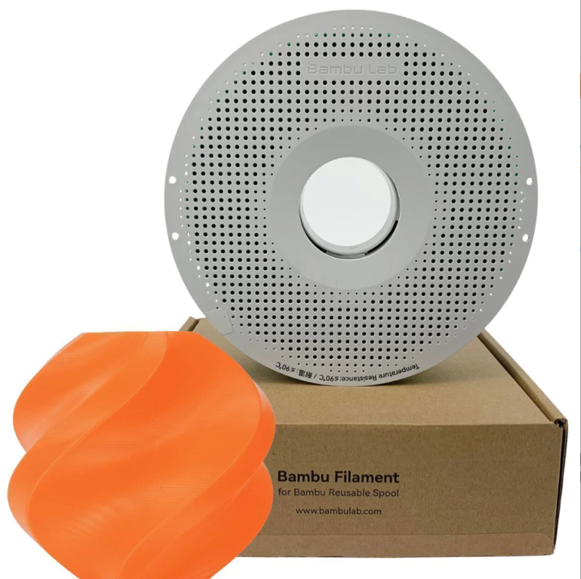Filamento PLA Basic – Laranja com Carretel Reutilizavel - Bambu Lab