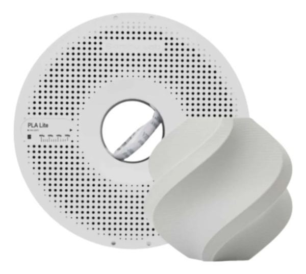 Filamento PLA Lite – Cinza com Carretel - Bambu Lab