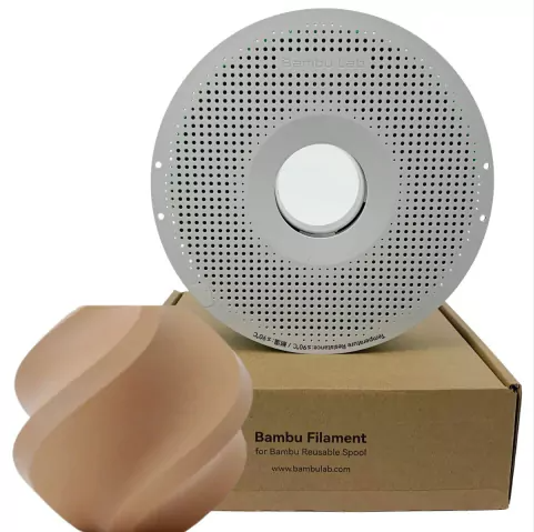 Filamento PLA Matte – Marrom Claro com Carretel - Bambu Lab