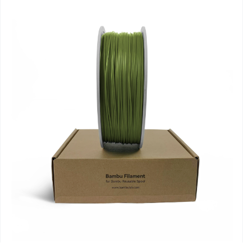 Filamento PLA Matte – Verde Escuro com Carretel - Bambu Lab