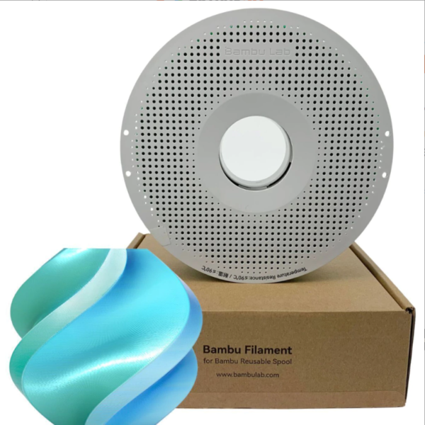 Filamento PLA Silk – Azul Havai Azul e Verde com Carretel - Bambu Lab